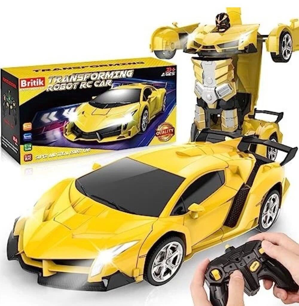 Transform Remote Control Car Toy for Kids 4 5 6 7 8, Remote Control Car for Boys